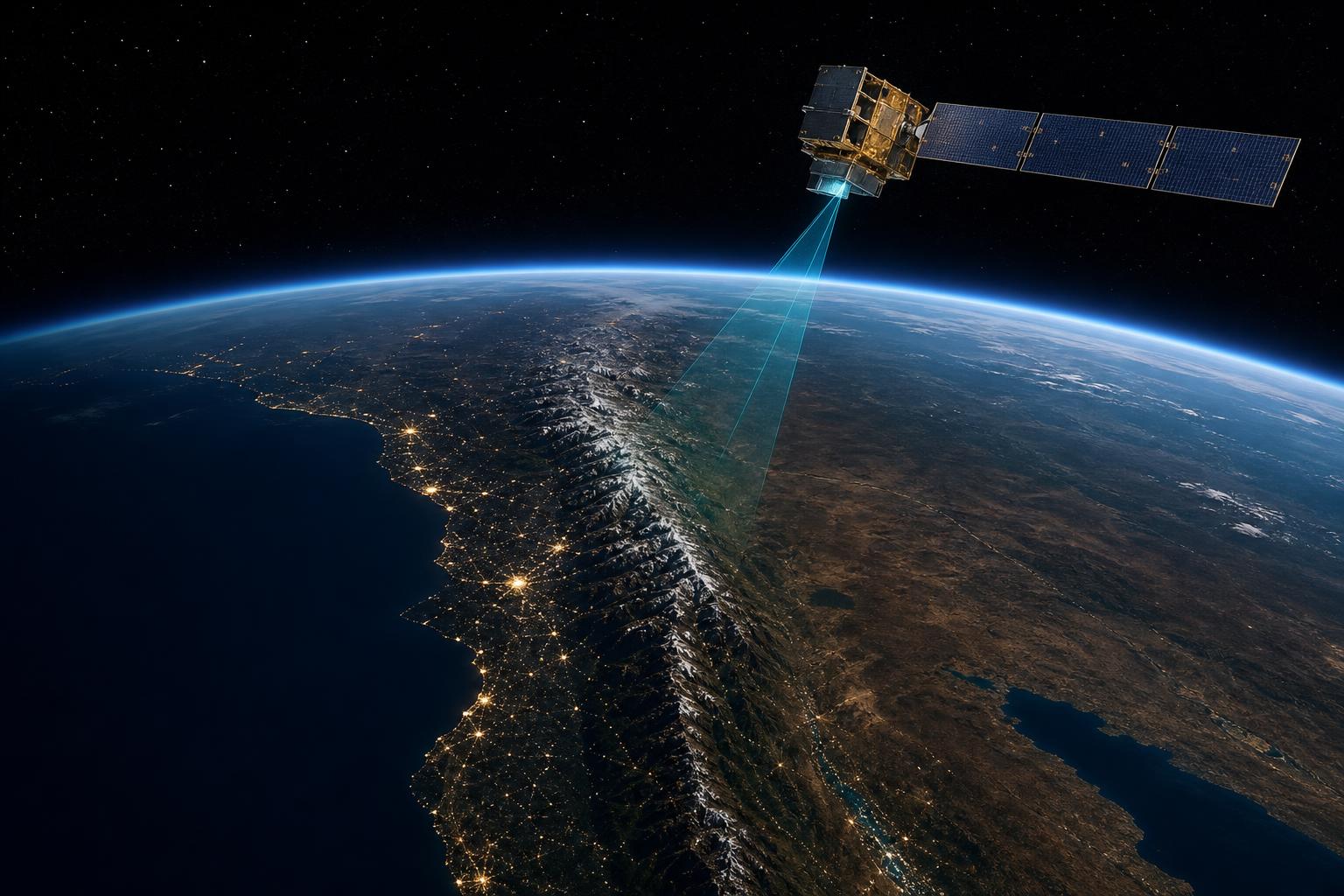 Vista orbital de Sudamérica desde el satélite Sentinel-2